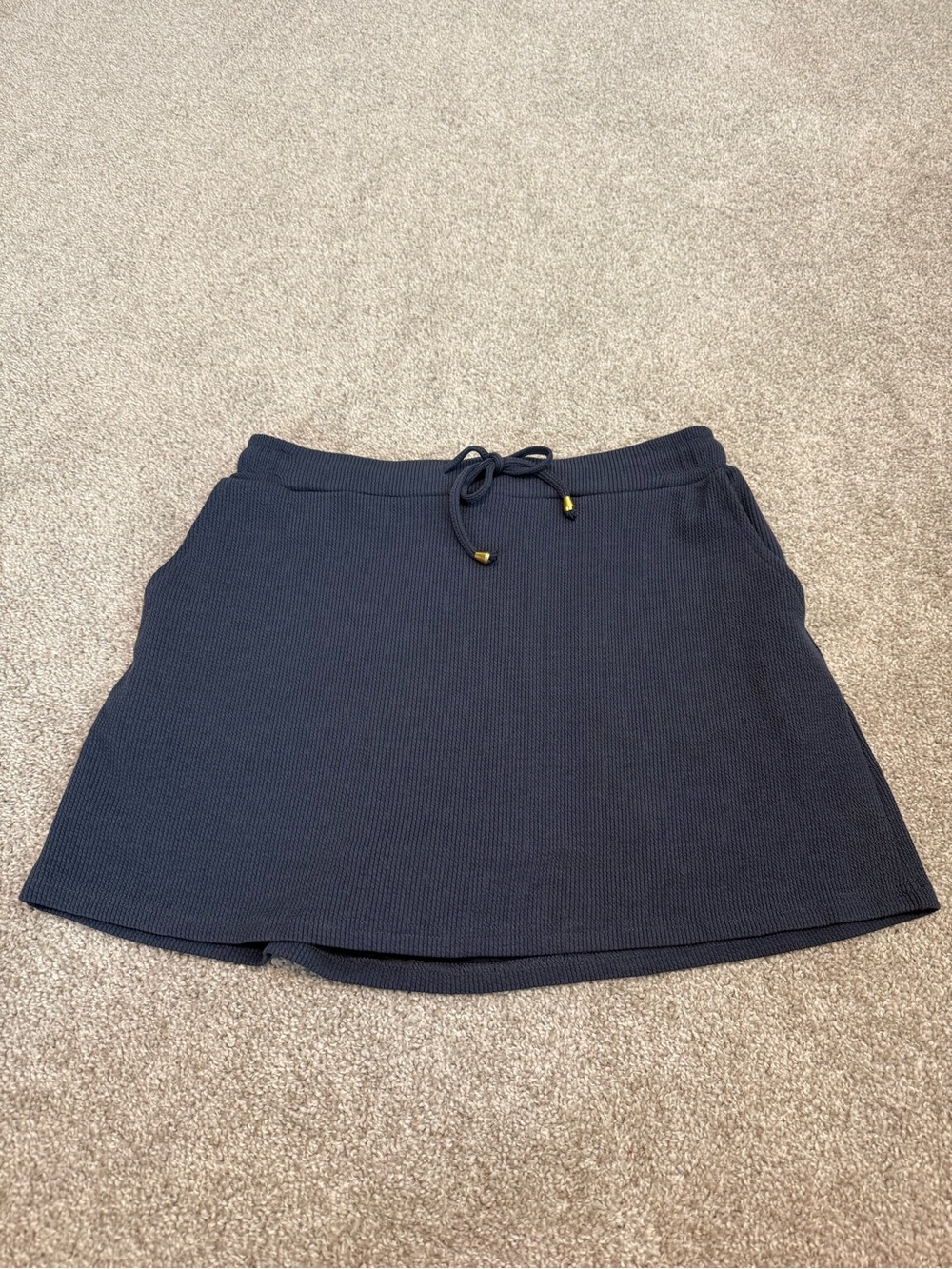 Jess Lea Women's Navy Knit Drawstring Skort
